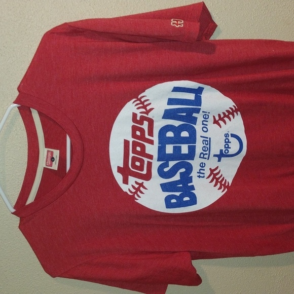 Homage Baseball Topps Red Baseball Tee L - Picture 2 of 6